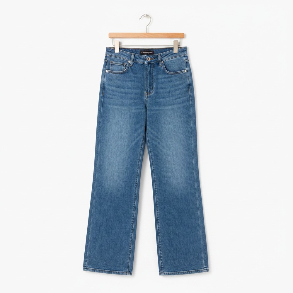 Celebrity Pink Juniors Mandy Baggy Jeans Size S Medium Wash High Rise Wide Leg - Picture 2 of 9